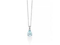 Collana Miluna Donna Acquamarina in Oro Diamante CLD4726